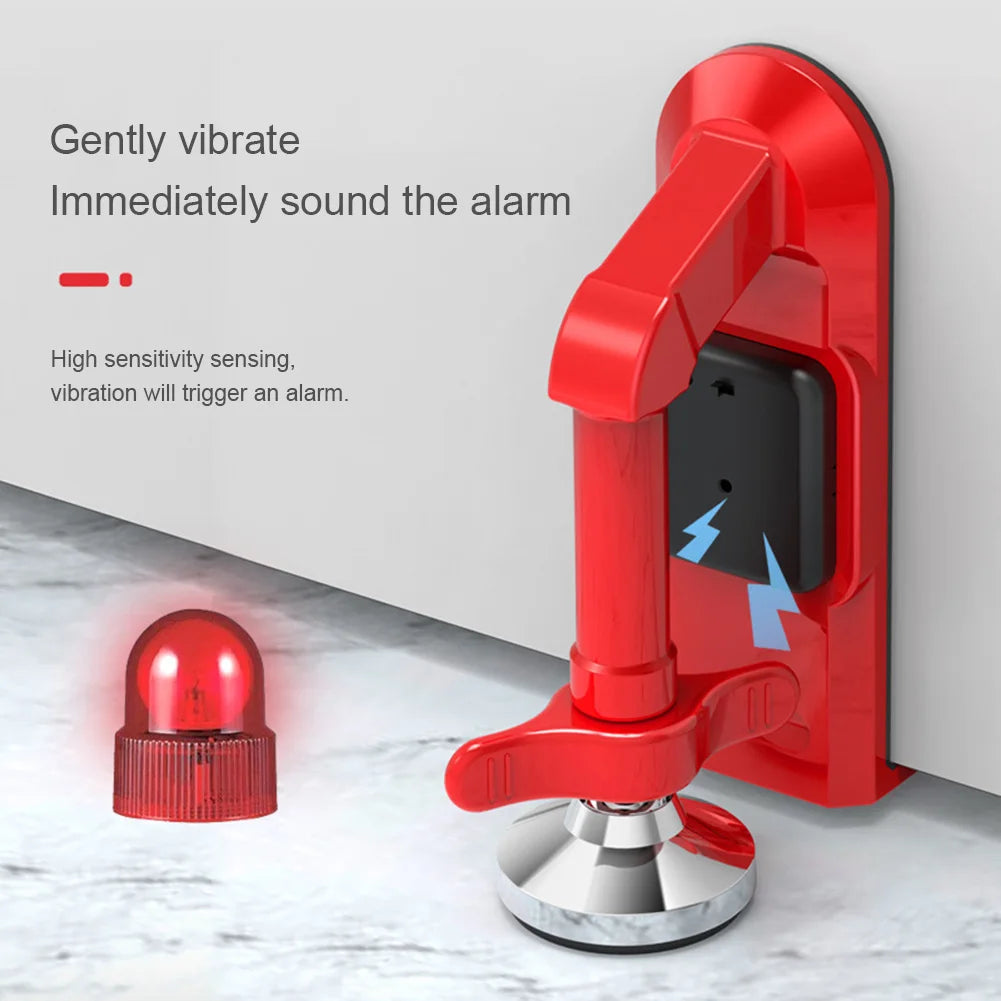 Portable Alarm Door Stopper Battery Powered Door Lock Brace with Penetrating Alarm for Women Security Protection Door Stops