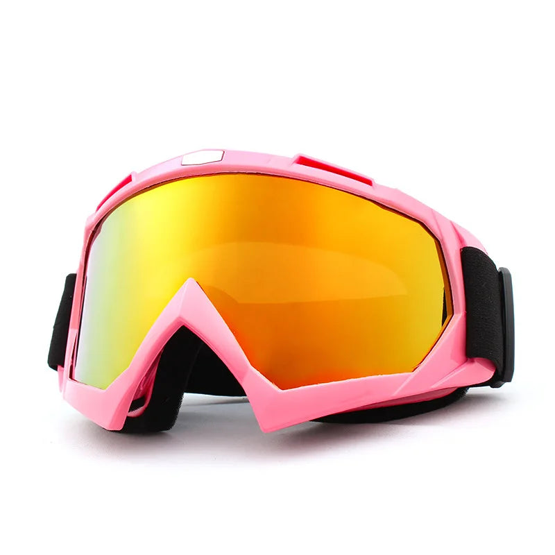 Large Frame Ski Goggles with Colorful Lens Anti-Collision Anti-Glare Lens Outdoor Sport Snow Snowboard for Snowboarding Skiing