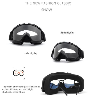 Large Frame Ski Goggles with Colorful Lens Anti-Collision Anti-Glare Lens Outdoor Sport Snow Snowboard for Snowboarding Skiing