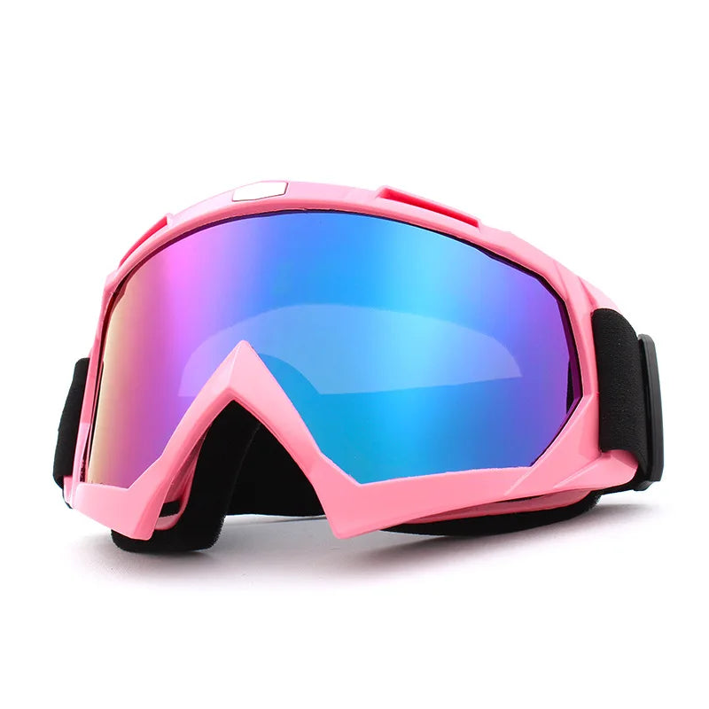 Large Frame Ski Goggles with Colorful Lens Anti-Collision Anti-Glare Lens Outdoor Sport Snow Snowboard for Snowboarding Skiing