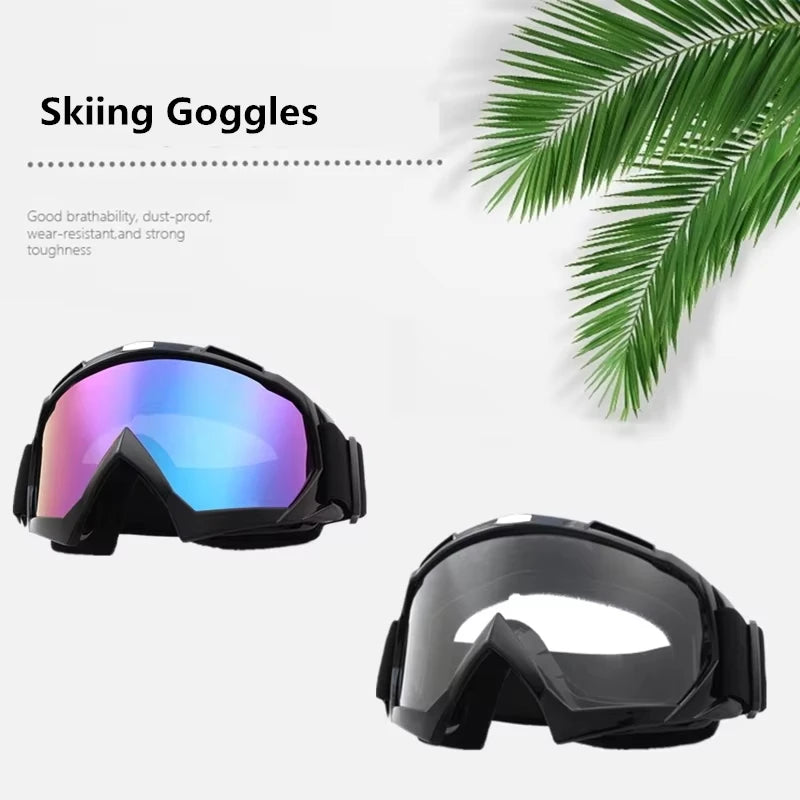 Large Frame Ski Goggles with Colorful Lens Anti-Collision Anti-Glare Lens Outdoor Sport Snow Snowboard for Snowboarding Skiing