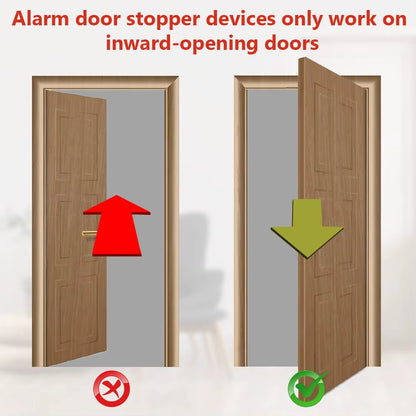 Door Stop Alarm,Portable Door Lock Brace,Adjustable Non-Slip Door Jammer Personal Protection Home Security for Hotel Travel